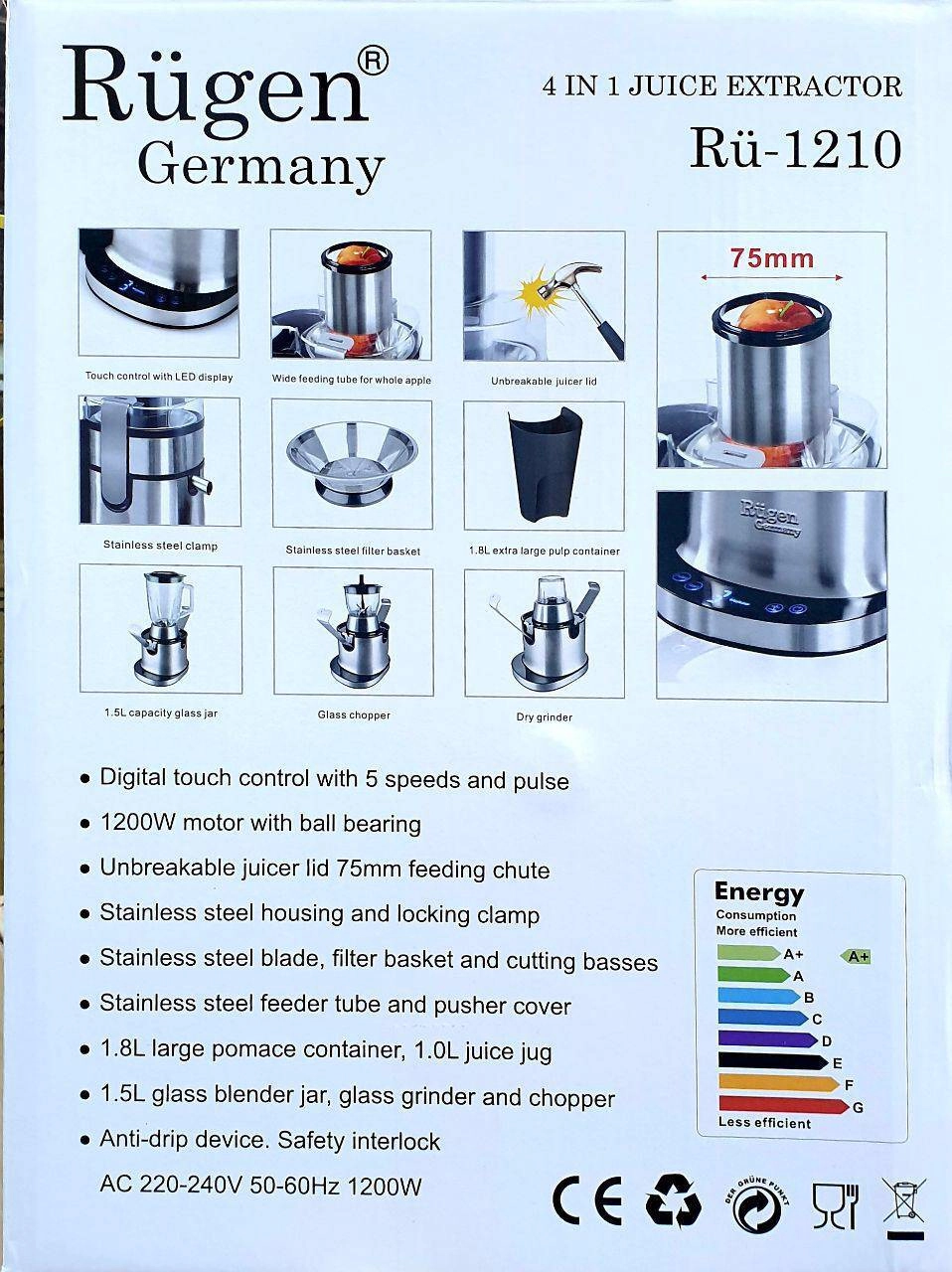 آبمیوهگیری روگِن آلمان مدلRugen RU-1240