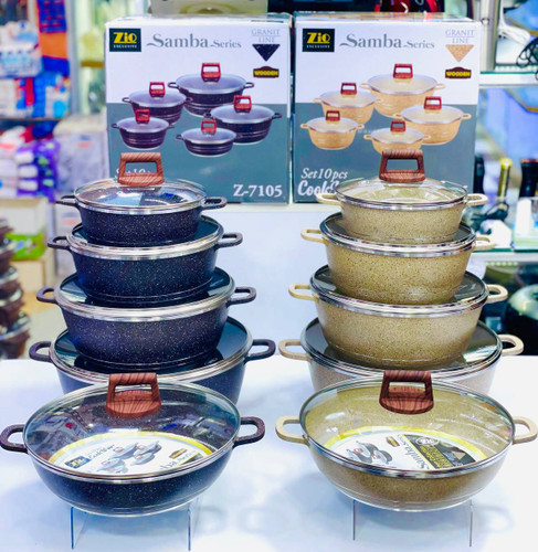 سرویس قابلمه 10 پارچه گرانیتی مارک زیو ترکیه🇹🇷ZIO مدل Z-7105