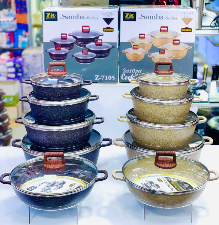 سرویس قابلمه 10 پارچه گرانیتی مارک زیو ترکیه🇹🇷ZIO مدل Z-7105