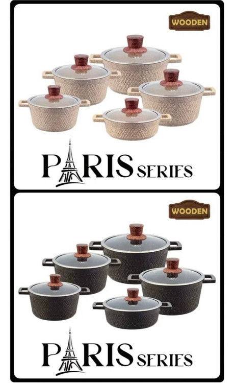 سرویس قابلمه گرانیتی 10 پارچه مارک زیو مدل 7150 PARIS