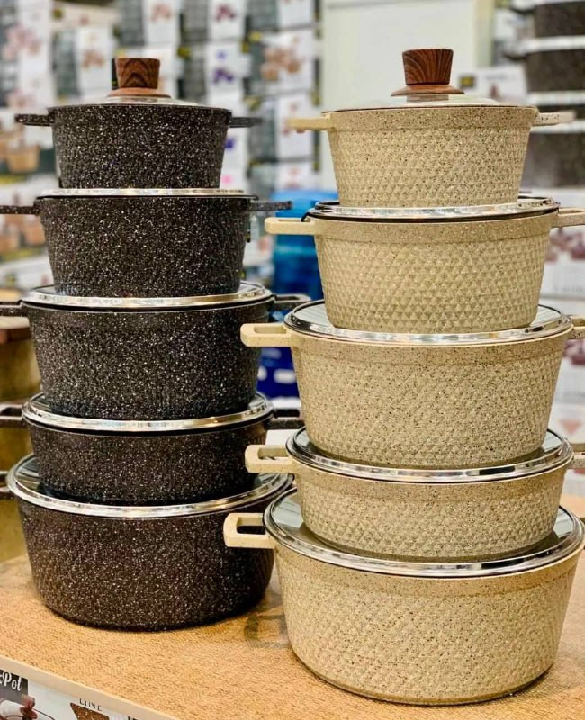 سرویس قابلمه گرانیتی 10 پارچه مارک زیو مدل 7150 PARIS