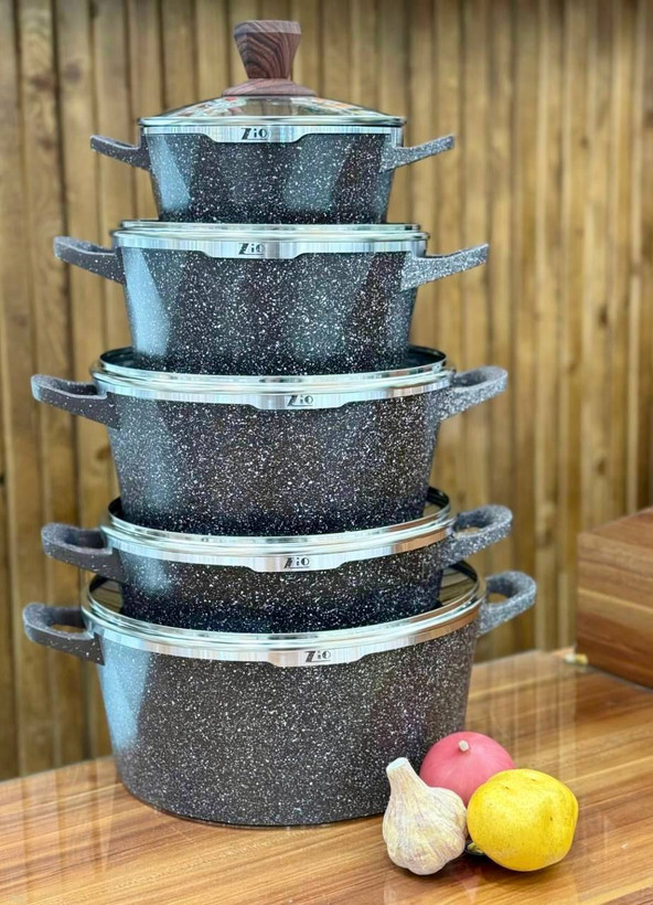 سرویس قابلمه ۱۰پارچه گرانیتی مارک زیو ترکیه مدل MILANO Z: 7180