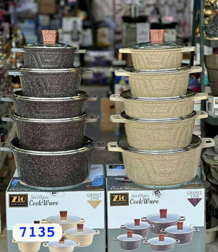 سرویس قابلمه گرانیتی 10پارچه زیو مدل Z : 7135