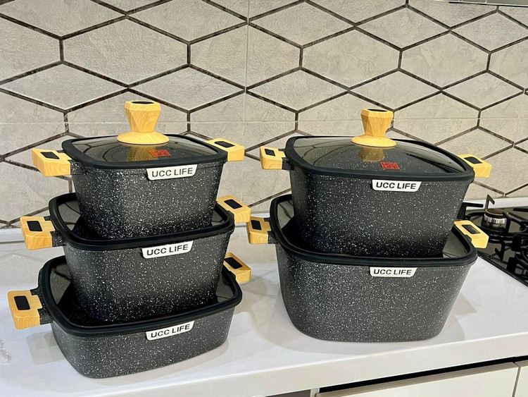 سرویس قابلمه 10 پارچه مربعی مارک UCC LIFe آلمان