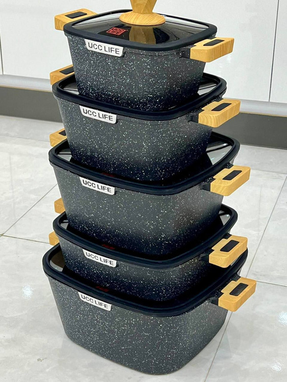 سرویس قابلمه 10 پارچه مربعی مارک UCC LIFe آلمان