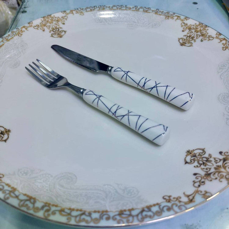 کارد و چنگال میوه خوری سرامیکی مارک یونیک