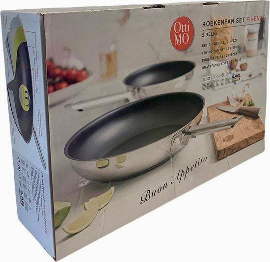 ست ماهیتابه ۲ عددی سایز 28 و 20 برند ottimo هلند