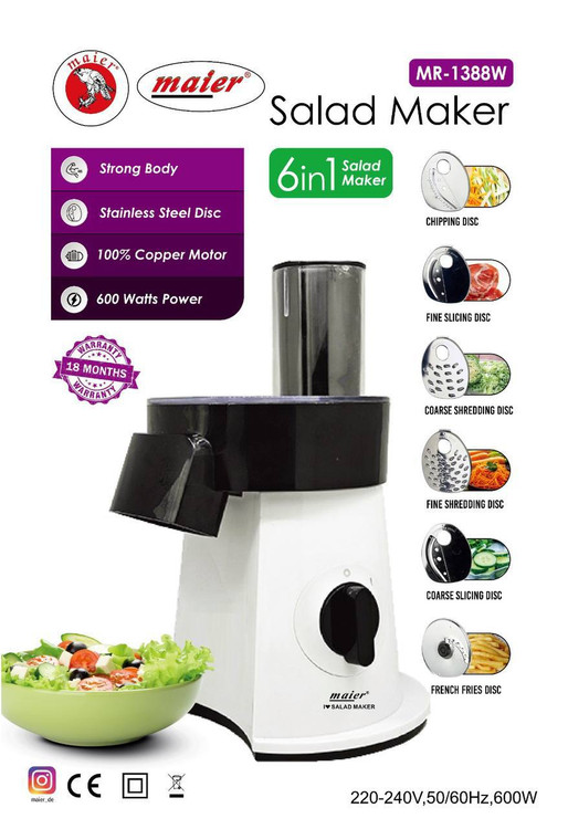 سالاد ساز تمام حرفهای مایر آلمان مدل 1388W