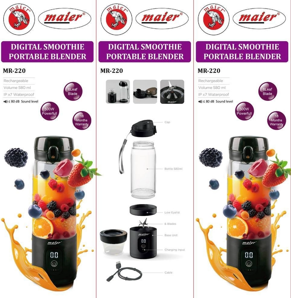 شیکر شارژی تمام حرفه‌ای مایر آلمان مدل mr220