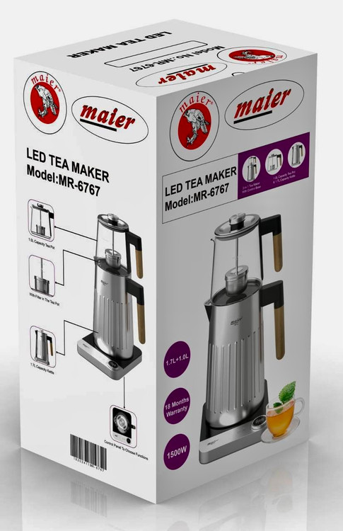 چای ساز و دمنوش ساز روی همی دیجیتال صحفه لمسی تمام حرفهای مایر آلمان مدل 6767