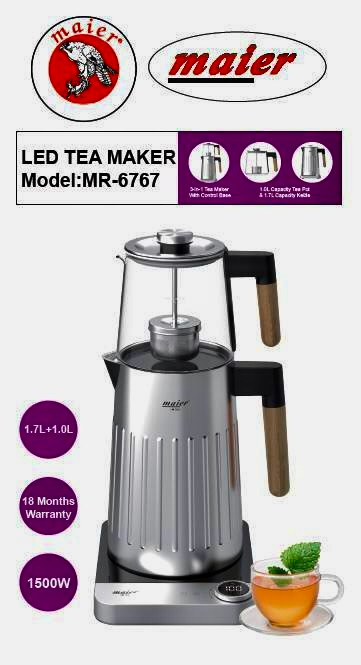 چای ساز و دمنوش ساز روی همی دیجیتال صحفه لمسی تمام حرفهای مایر آلمان مدل 6767