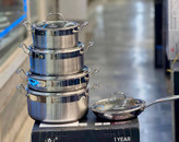 سرویس قابلمه کف لیزری نچسب 10 پارچه استیل لایف اسمایل مدل P-18 (اصلی وارداتی)