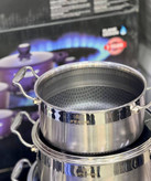 سرویس قابلمه کف لیزری نچسب 10 پارچه استیل لایف اسمایل مدل P-18 (اصلی وارداتی)