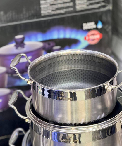 سرویس قابلمه کف لیزری نچسب 10 پارچه استیل لایف اسمایل مدل P-18 (اصلی وارداتی)