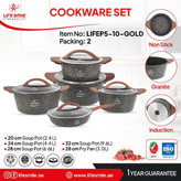 سرویس قابلمه گرانیتی جدید مارک LifeSmile مدل P5