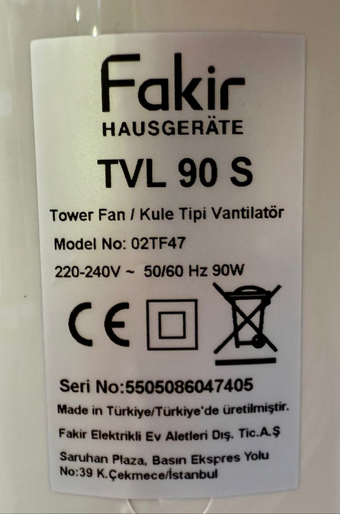 پنکه برجی پرتابلی برند Fakir