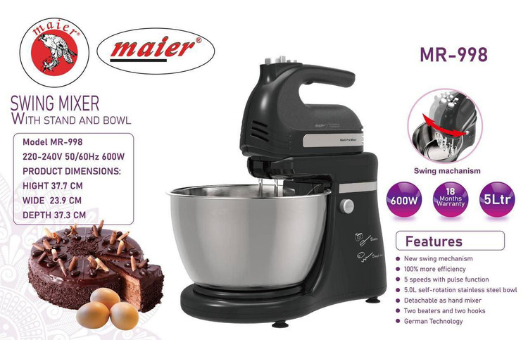 همزن با کاسه گردان تمام حرفهای مایر آلمان مدل MR-998