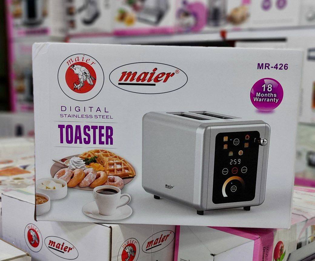 توستر نان دیجیتال تمام استیل لمسی حرفه‌ای مایر مدل MR-426