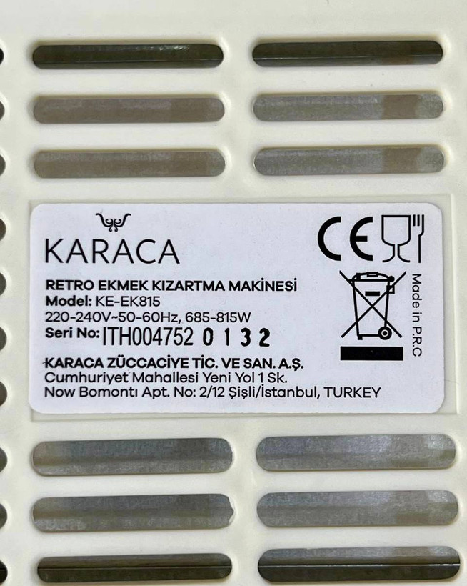 توستر نان کاراجا مدل EK815