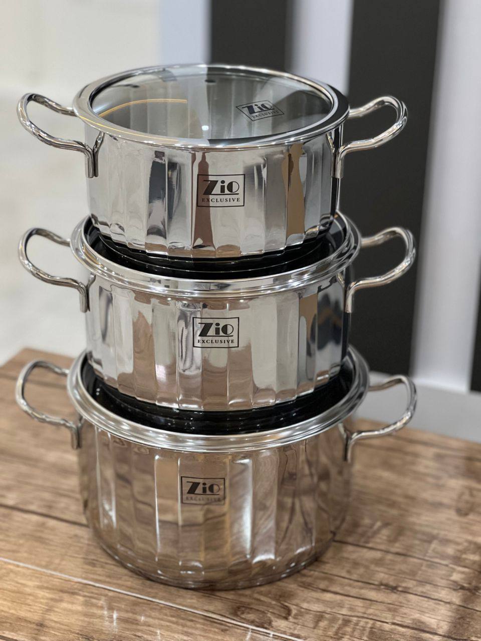 سرویس قابلمه استیل زیو ترکیه مدل 1516