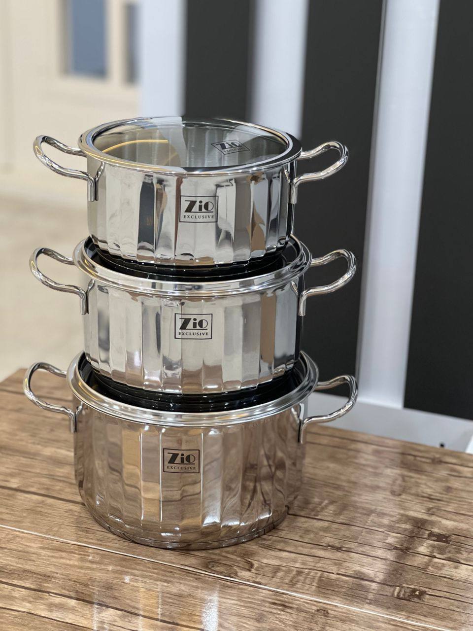 سرویس قابلمه استیل زیو ترکیه مدل 1516