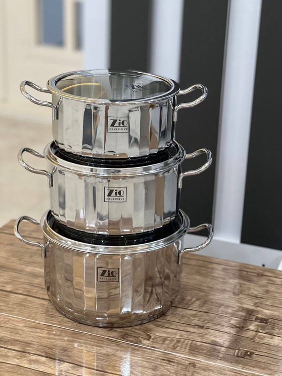 سرویس قابلمه استیل زیو ترکیه مدل 1516