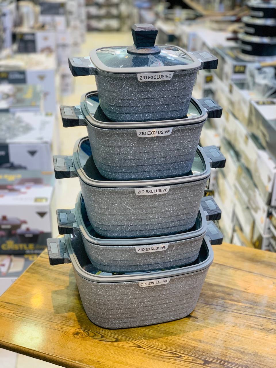 سرویس قابلمه 10 پارچه مربعی مارک زیو (ZiO)