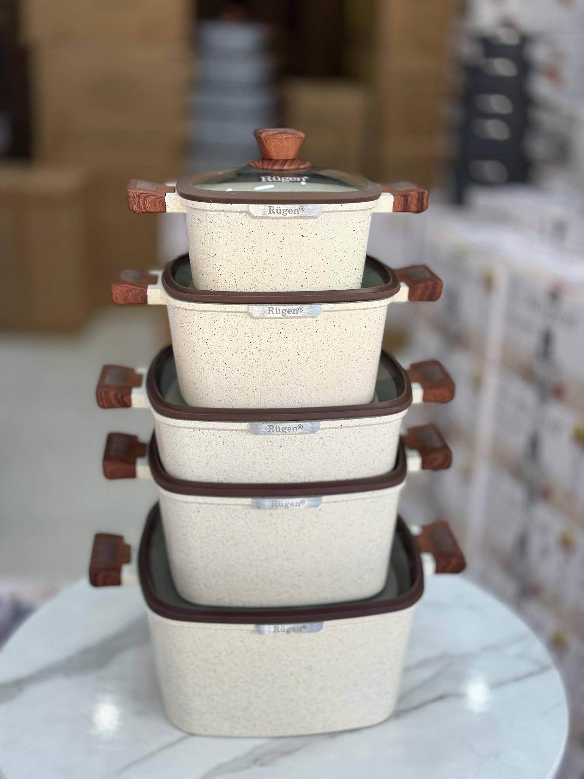 سرویس قابلمه ۱۰ پارچه مربعی روگن مدل Ru-7015