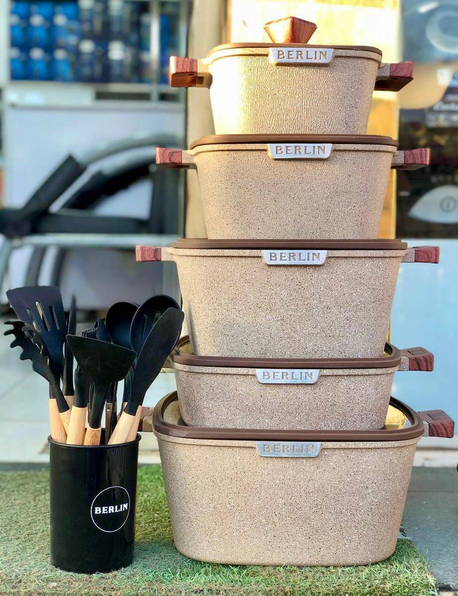 سرویس قابلمه 10 پارچه مربعی مارک برلین مدل محصول : 2300