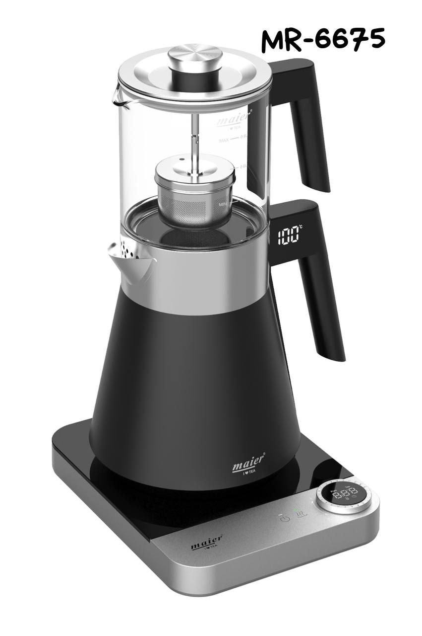 چای ساز و دمنوش ساز روی همی دیجیتال صحفه لمسی تمام حرفه‌ای مایر آلمان مدل MR-6675