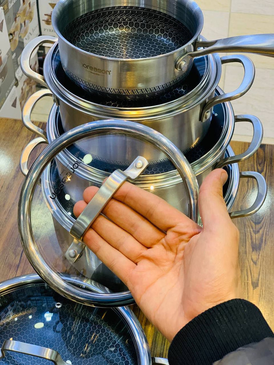 سرویس قابلمه استیل کف لیزری مارک نوریسان المانی