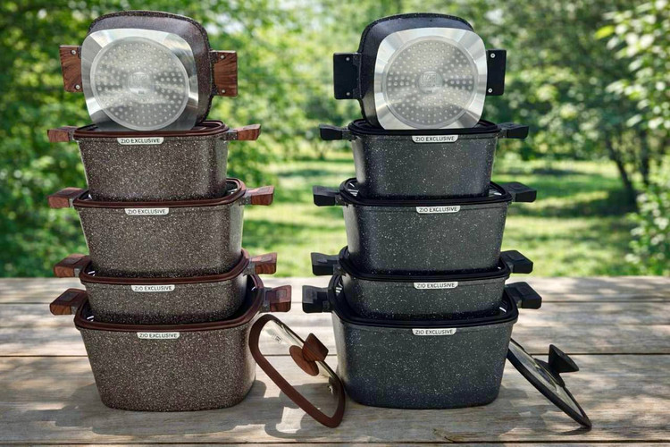 سرویس قابلمه 10 پارچه مربعی مارک زیو (ZiO)