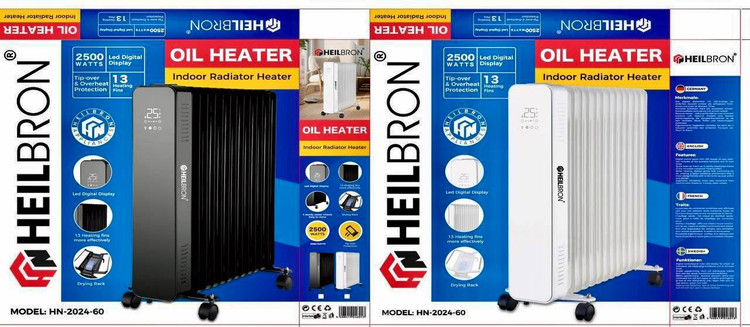 شوفاژ برقی روغنی هلیبرون | HEILBRON مدل : HN-2024-60